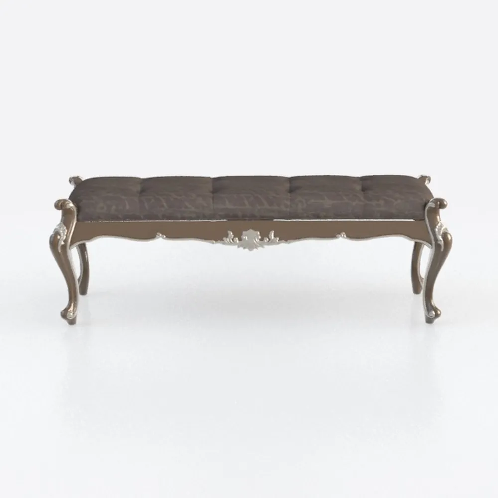 Hilton Grey Velvet Ottoman