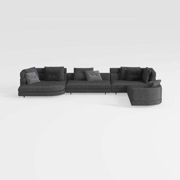 Ball & Cast 136&quot; Chenille Modular Sectional Sofa