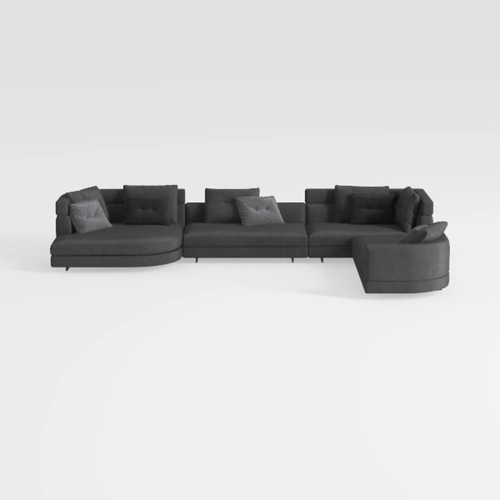 Ball & Cast 136" Chenille Modular Sectional Sofa