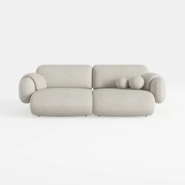 103" Curved Modern Sofa Sectional Couch, 3 Seater