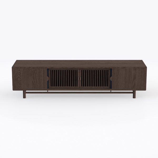 Plank+Beam Mid-Century Modern Wood TV Stand, Solid