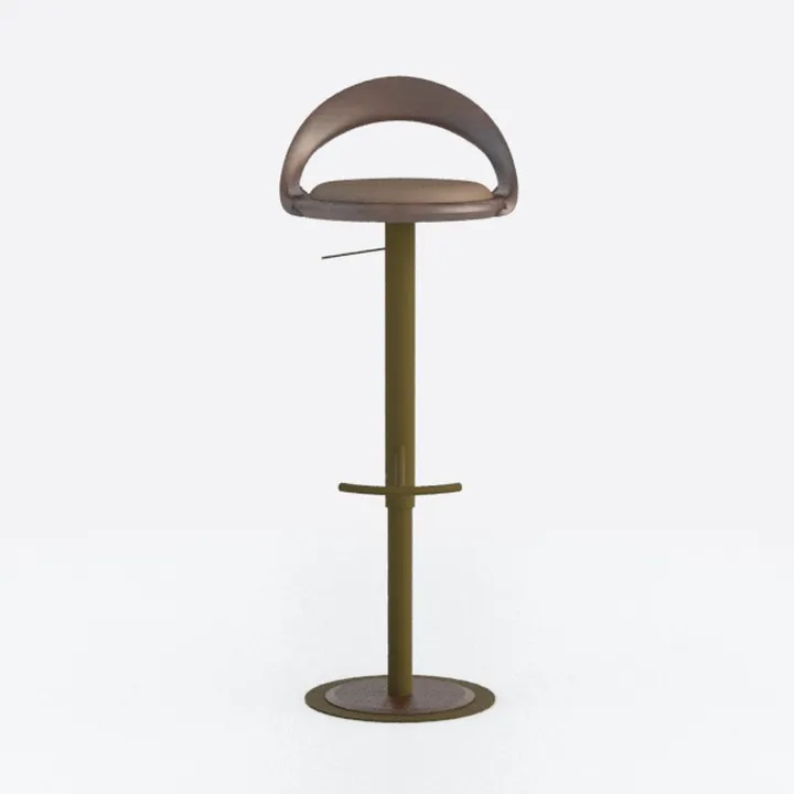 Gold Madrid Series Retro Metal Barstool with Footr
