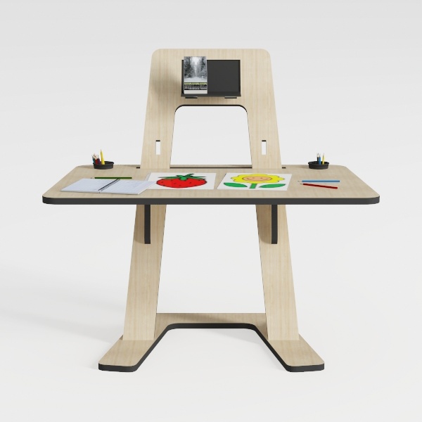 HUANUO Scrivania Elettrica in Piedi per Bambini con Superficie Opaca da 120 cm x 60 cm, Display a LED con Controller Manuale con 3 Altezze Preimpostate e Blocco per Bambini