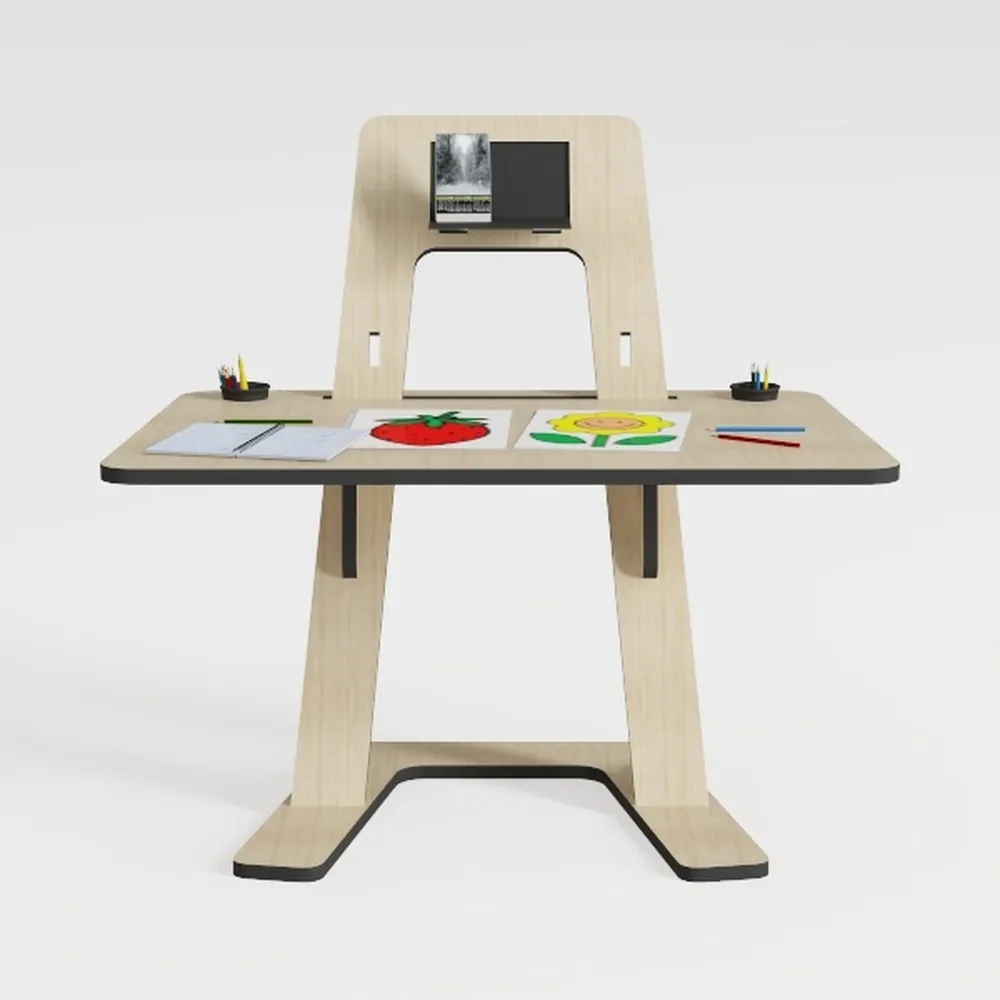 HUANUO Scrivania Elettrica in Piedi per Bambini con Superficie Opaca da 120 cm x 60 cm, Display a LED con Controller Manuale con 3 Altezze Preimpostate e Blocco per Bambini