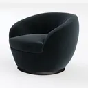 Yaheetech Velvet Club Chair, Modern Tufted Accent Left 45 Degree View
