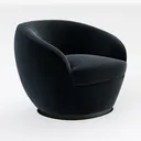 Yaheetech Velvet Club Chair, Modern Tufted Accent Right 45 Degree View