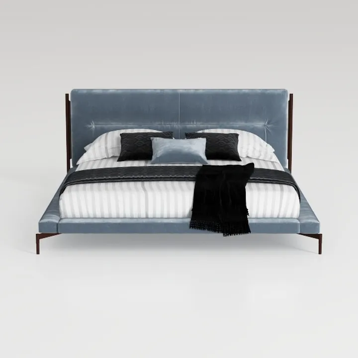 Glamour Home Autumn Silver Grey Velvety Fabric Que