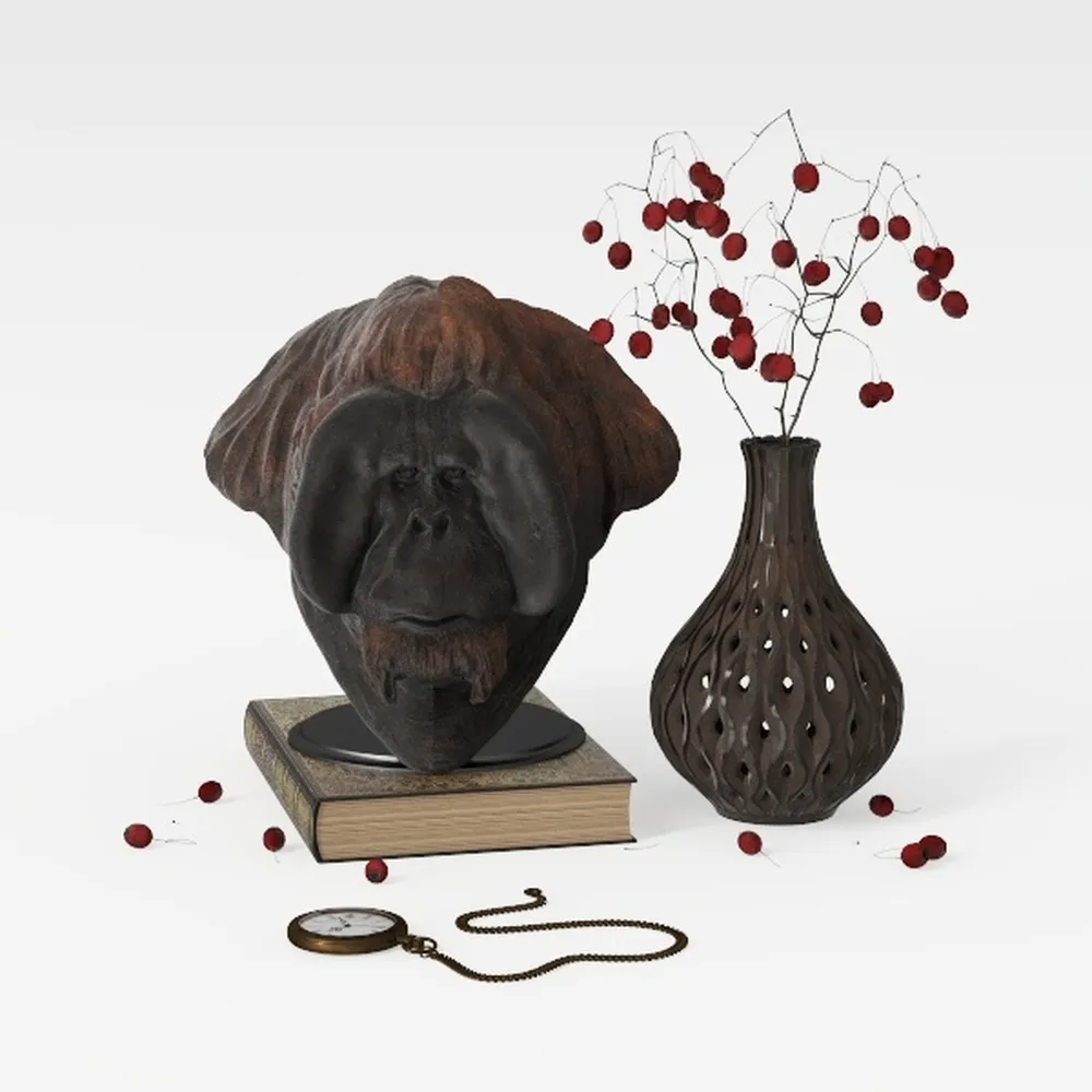 Ceramic Flowers Rustic Vase, Neutral Pottery Farmh