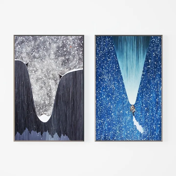 Minimalist Starry Sky Galaxy Wall Art Prints 3D Model