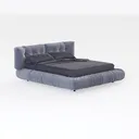 Pemberly Row Queen Velvet Tufted Upholstered Stora Right 45 Degree View