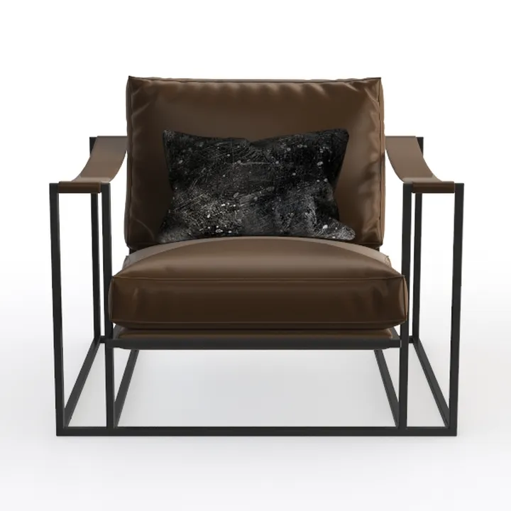 Cassiliving Faux Leather Accent Chairs, Mid Centur