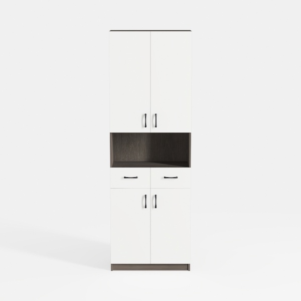 68&quot; Tall Farmhouse Corner Cabinet, Corner Storage