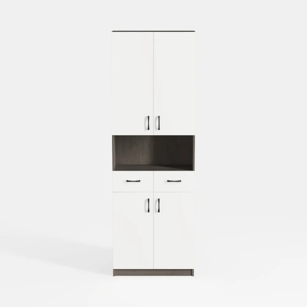 68" Tall Farmhouse Corner Cabinet, Corner Storage