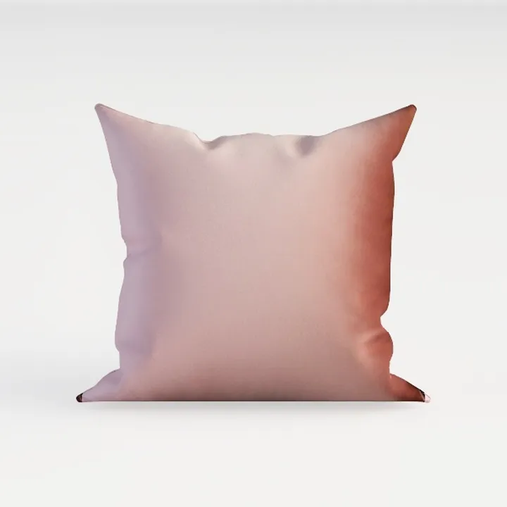 Minimalist Blush Fabric Throw Pillow 3D Model