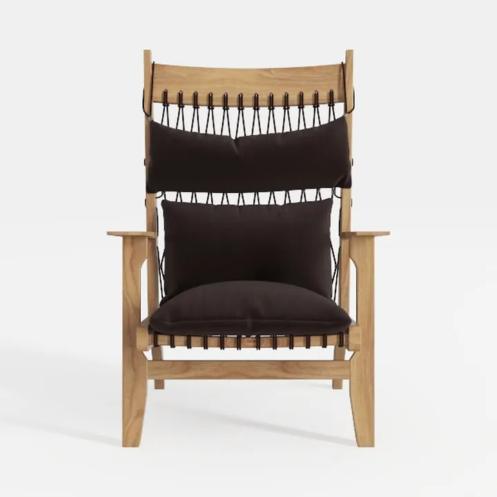 Outdoor Patio Acacia Wood Frame Stationary Beach C