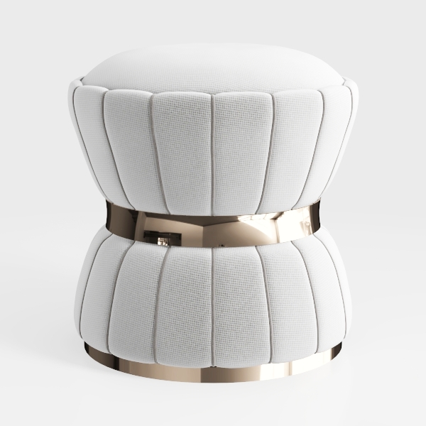 Raelynn Ivory Ottoman