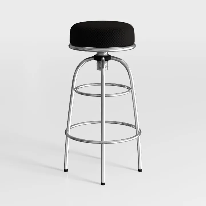 Ruedamann 29" H Swivel Bar Stool, Black