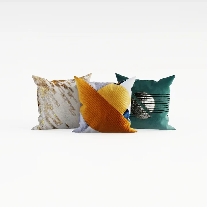 Cotton Buffalo Throw Pillow Cover with Pom Poms