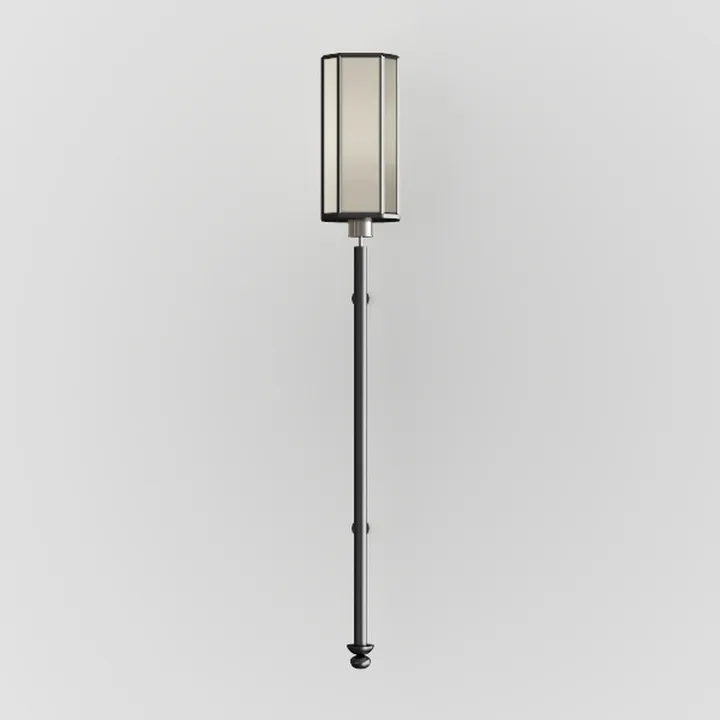 Modern Black Metal Fabric Shade Floor Lamp 3D Model