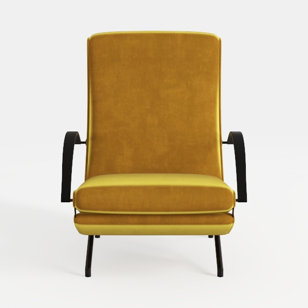 Art Leon Leather Accent Chair- Mid Century Modern 