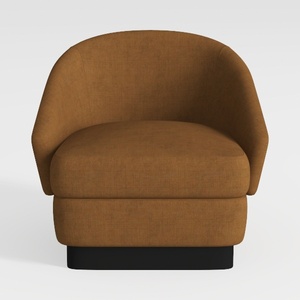Tov Furniture Jordan Cognac Velvet Swivel Chair