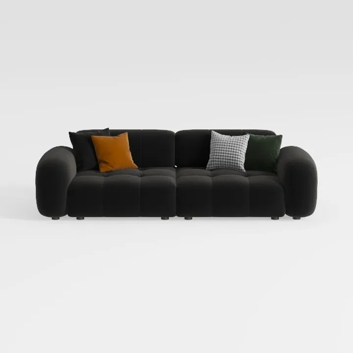 KIVENJAJA Boucle Loveseat Sofa, Sherpa Tufted