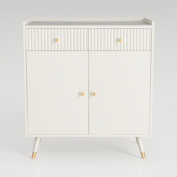 HLR Sideboard Buffet Cabinet with Fluted Texture