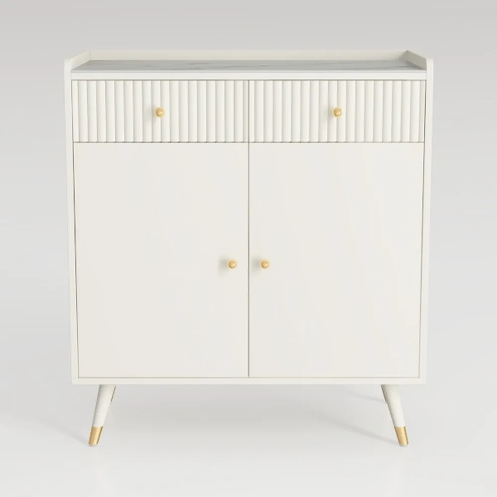 HLR Sideboard Buffet Cabinet with Fluted Texture