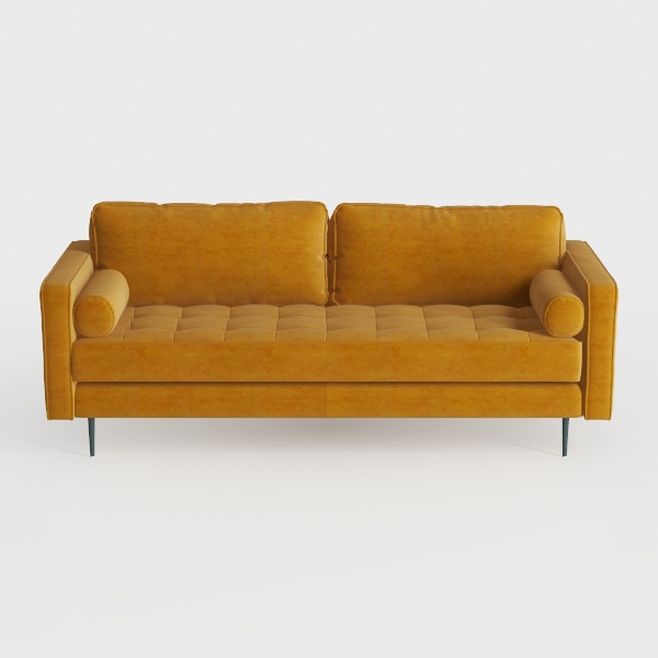 Kent Velvet Sofa, European Style with Sleek Design