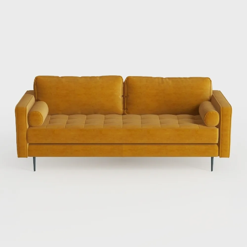 Kent Velvet Sofa, European Style with Sleek Design