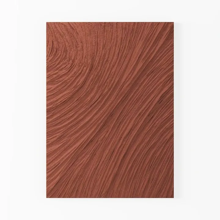 Minimalist Walnut Textured Wall Art Decor 3D Model