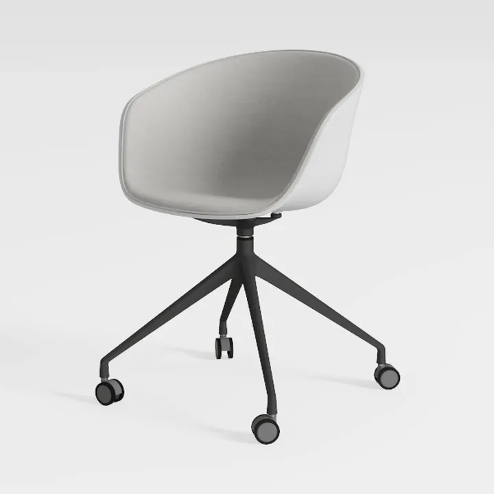 Marsail Armless-Office Desk Chair with Wheels: PU