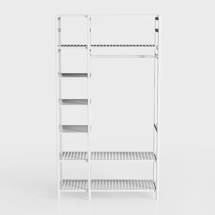 Dresser with Hanging Rack, White Dresser for