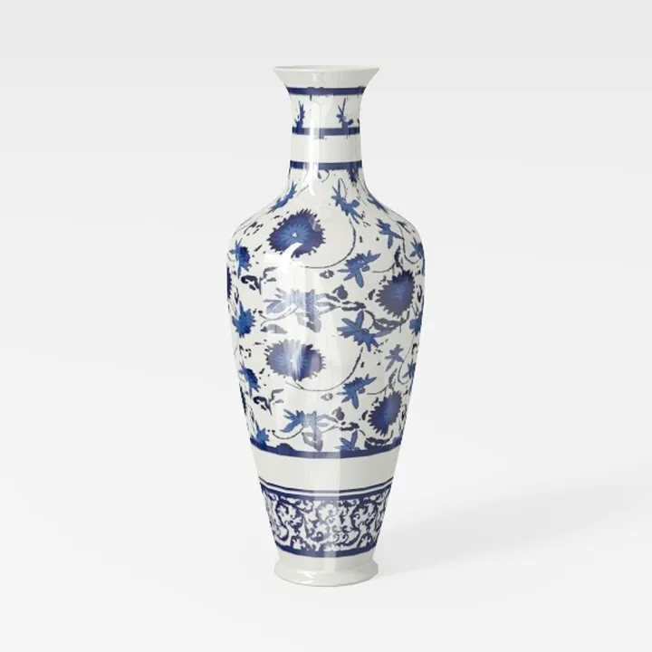 VICTOR & TERESA Blue and White Ceramic Vases Home