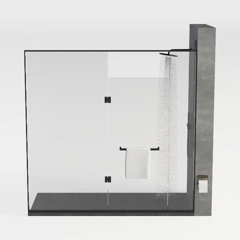 60" W x 76" H Double Sliding Shower Door in