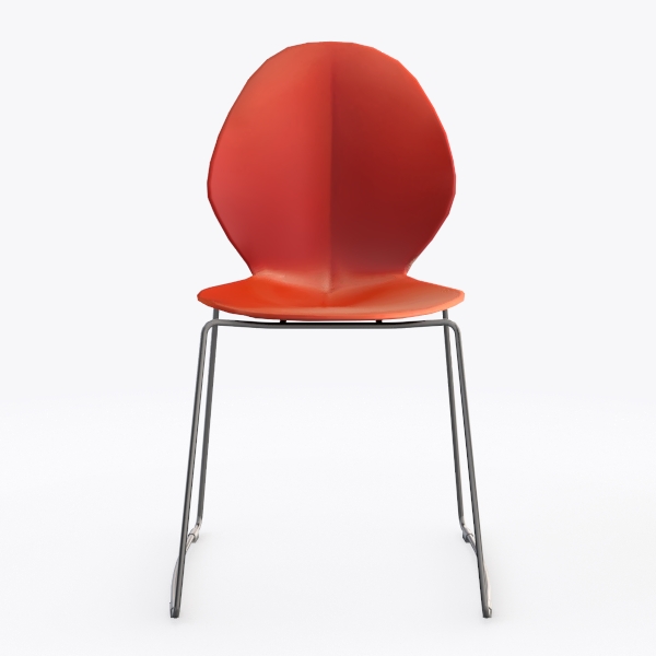 Plastic Stackable Chair in Brown