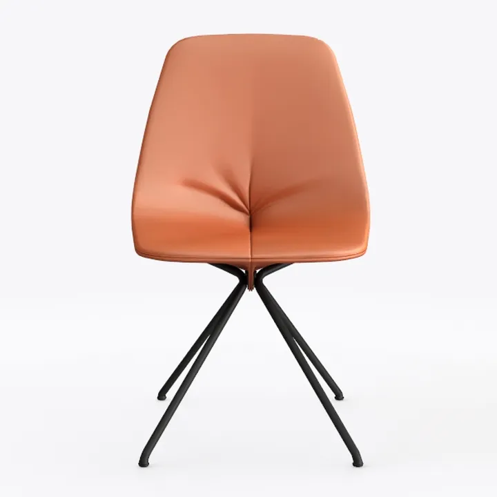 Leather Upholstered Accent Chair Cushion Seat Back