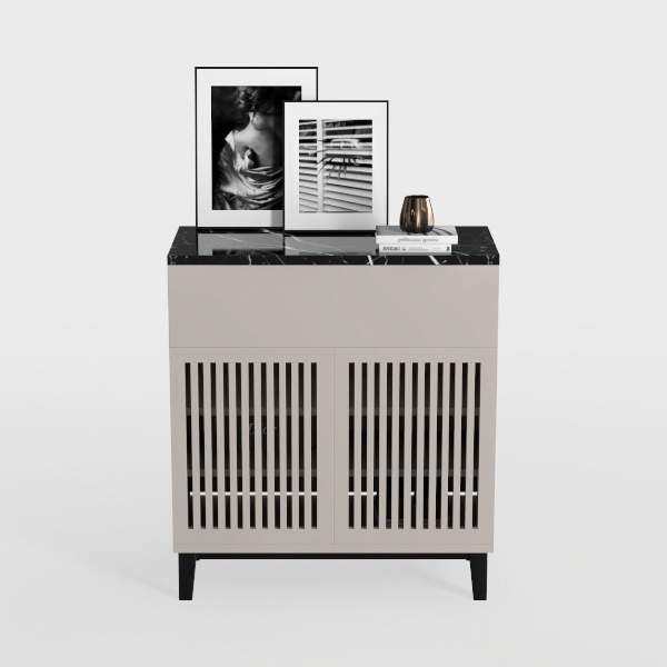 32 Inch Fluted Sideboard Buffet Cabinet with