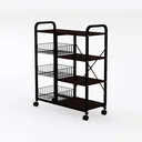 83.8" H Garage Shelving 59.8" W Metal Shelving Left 45 Degree View