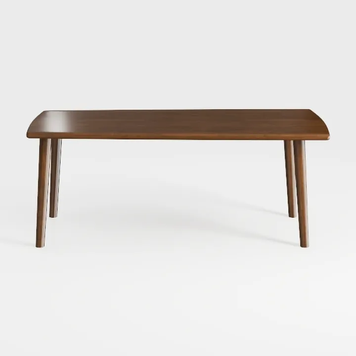 Minimalist Solid Walnut Wood Dining Table 3D Model