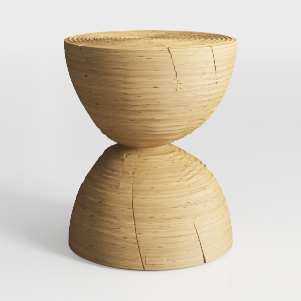 Natural Wooden Pillar Side Table – Round Tree Wood