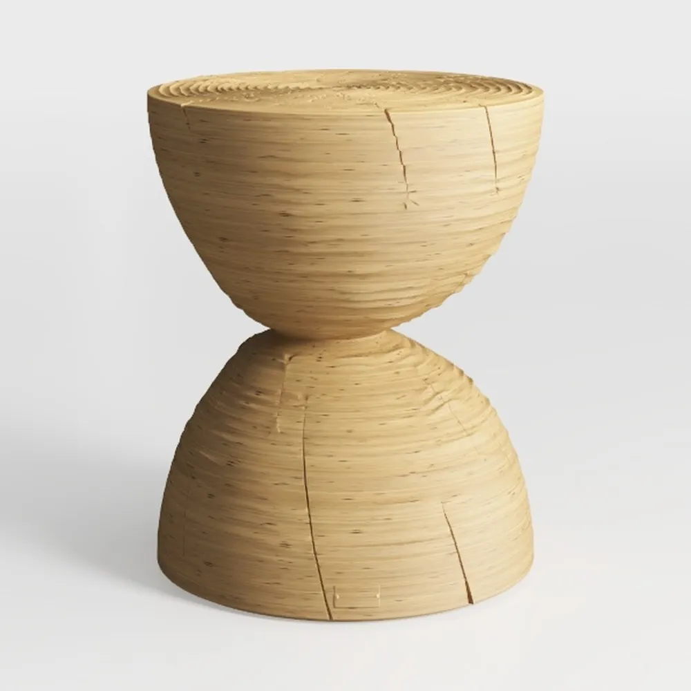 Natural Wooden Pillar Side Table – Round Tree Wood