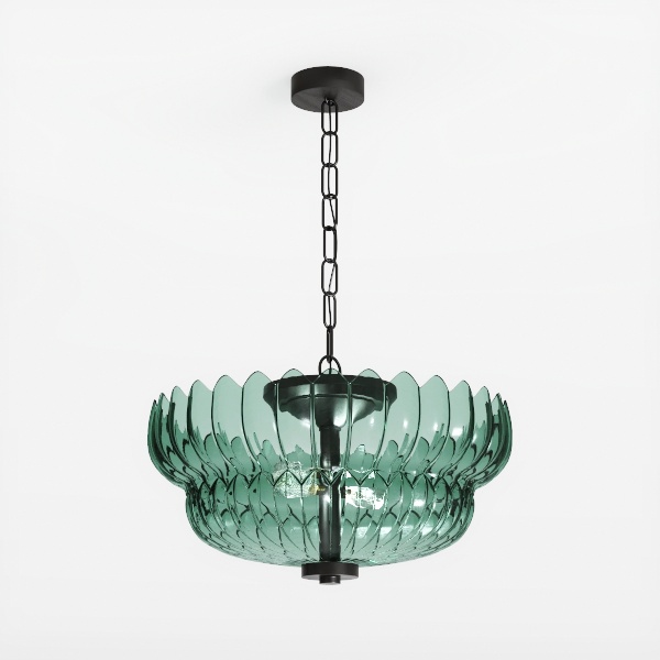 Antique Milk Glass Ceiling Light Fixture - 15 Inch