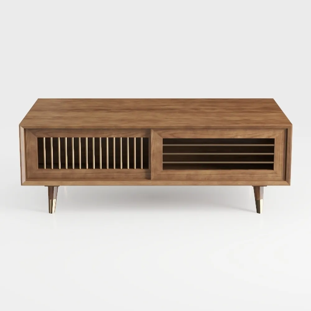 mopio Haylee Coffee Table, Modern Boho Farmhouse