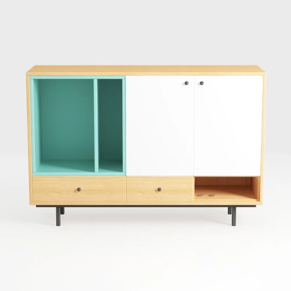 Liberty 42.52 in. White and Yellow TV Stand Fits T