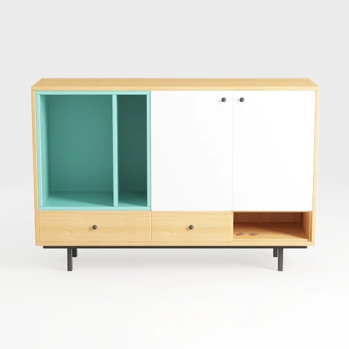 Liberty 42.52 in. White and Yellow TV Stand Fits T