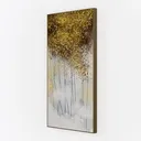 Modern Gold Abstract Wall Art Decor 3D Model Left 45 Degree View