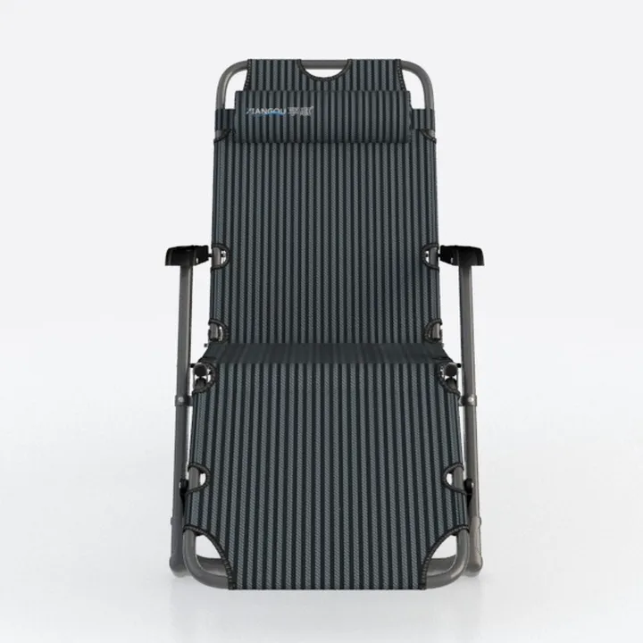 Minimalist Metal Fabric Folding Lounge Chair 3D Model