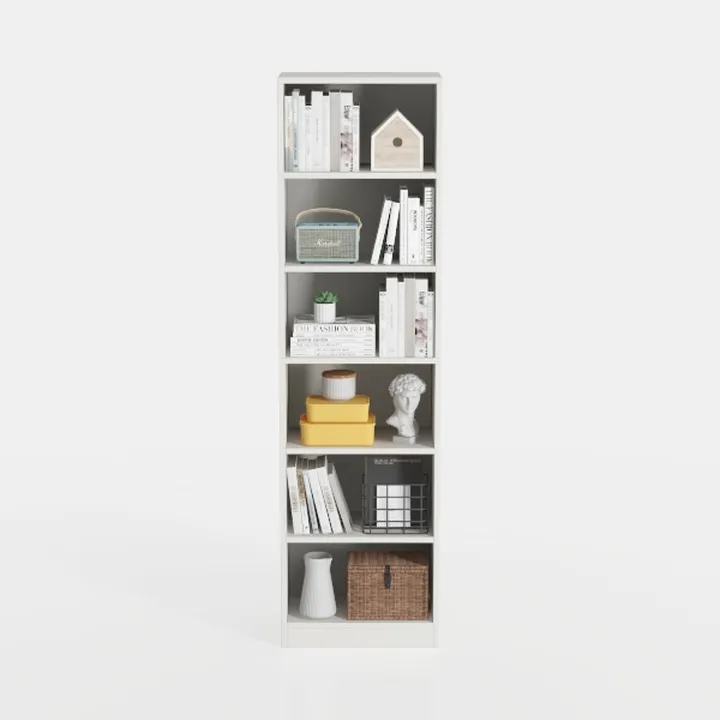 SUPER DEAL Narrow Bookcase and Bookshelf, 5-Tier