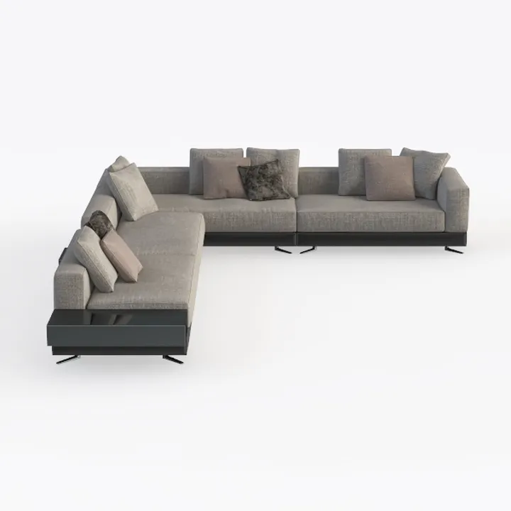 INSTORY Sectional Sofa with Pull-Out Bed, Modern C